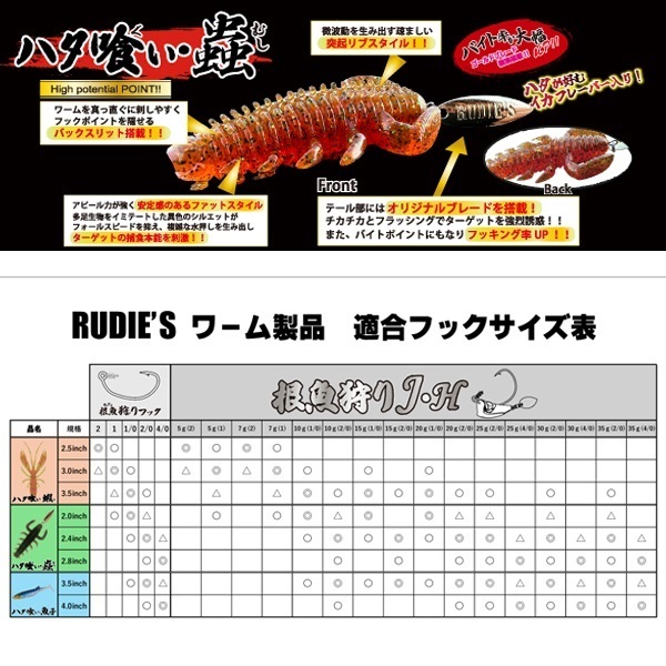 ハタ喰い.蟲 2.0インチ